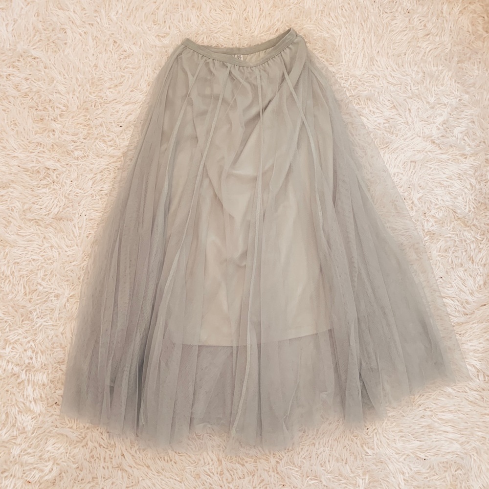 Chic wish pastel teal tulle skirt